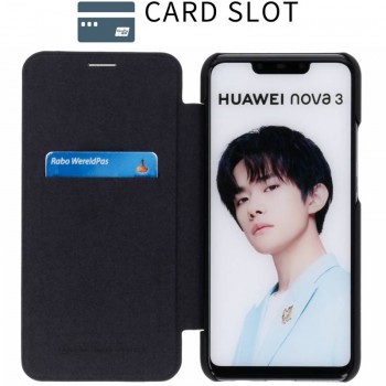 Odinis juodas dėklas Nillkin (Huawei NOVA 3) Odinis juodas dėklas Nillkin (Huawei NOVA 3)